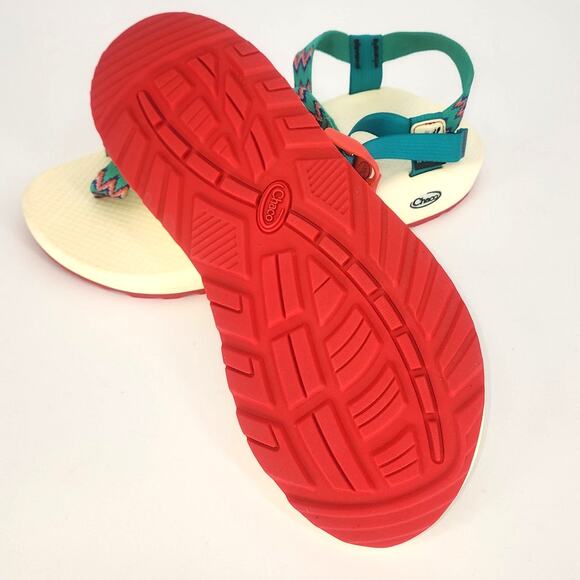 Chaco Z/1 Classic Sport Sandals Teal Zigzag Strap Men’s 13 NWOT - Picture 10 of 10